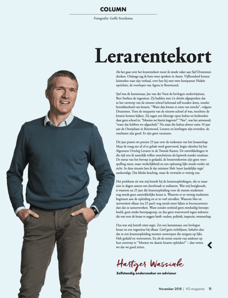 Column Lerarentekort VO-magazine-nov_2018